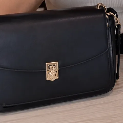 Leather Crossbody · Black